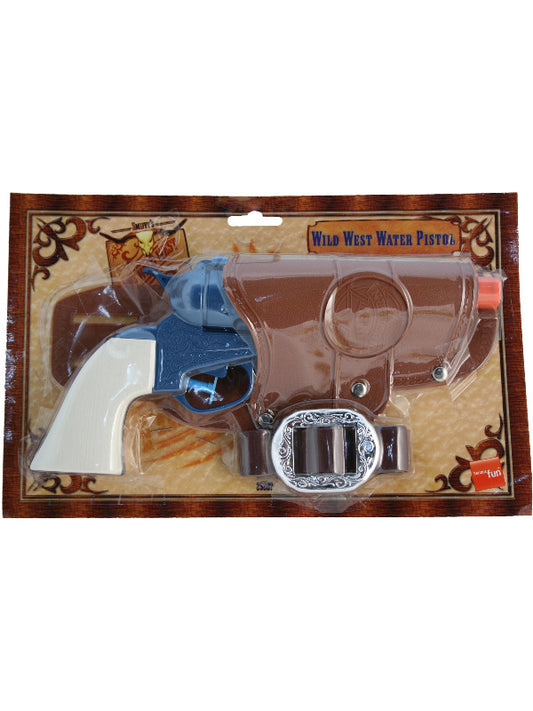 Western Water Pistol Single Blue Gun 25x13cm