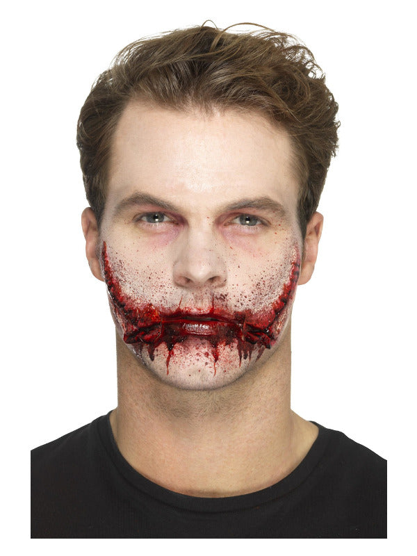Smiffys MakeUp FX Latex Stitched Smile Wounds R