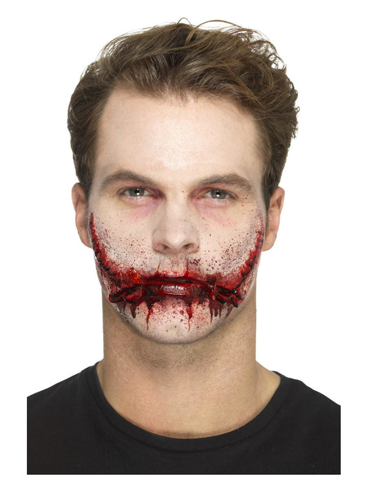 Smiffys MakeUp FX Latex Stitched Smile Wounds R
