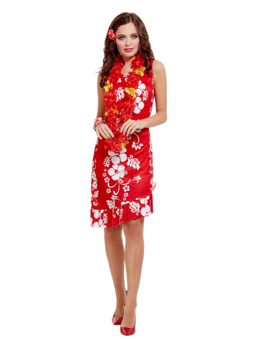 Hawaiian Beauty Costume Red