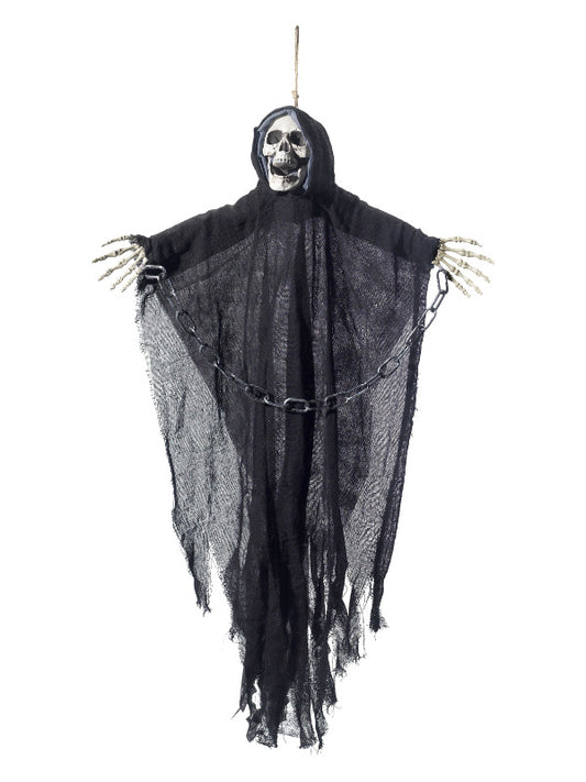 Hanging Reaper Skeleton Decoration Black
