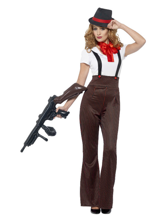 Glam Gangster Costume Black  Red