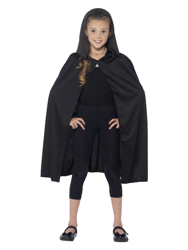 Kids Hooded Cape Black