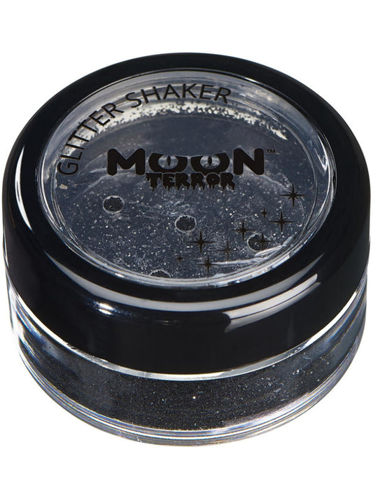 Adult Moon Terror Halloween Glitter Shakers Black
