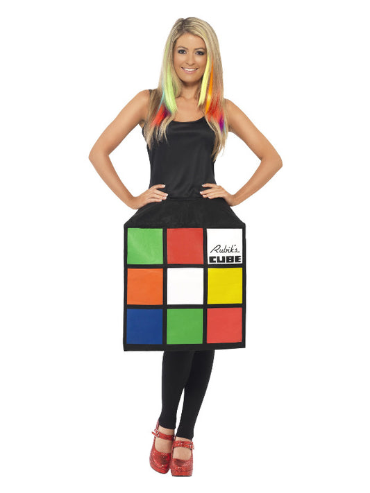 Adult Rubiks Cube Costume MultiColoured (2)