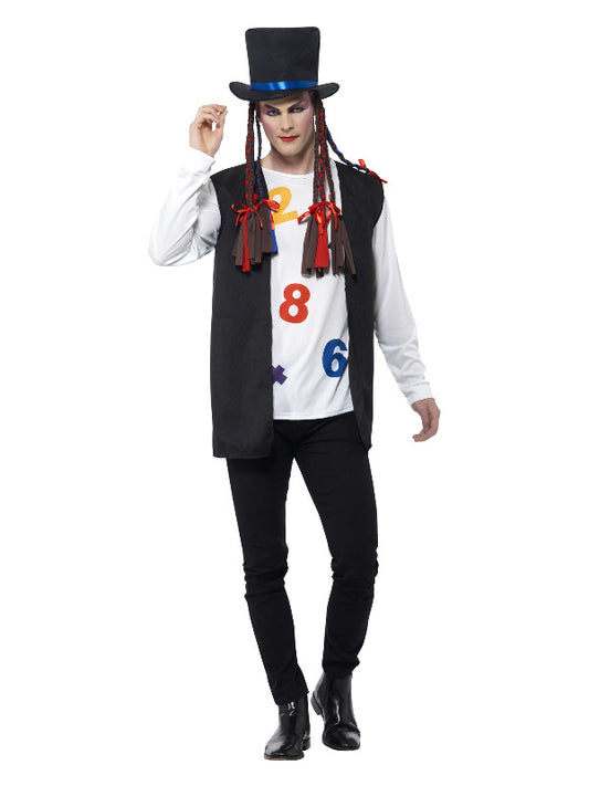 80s Pop Star Costume MultiColoured