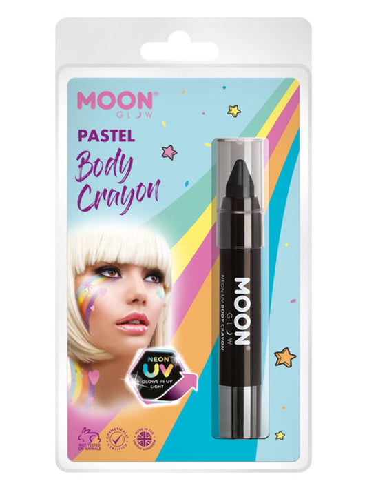 Adult Moon Glow Pastel Neon UV Body Crayons Black