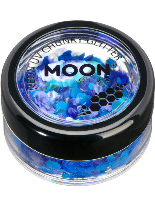 Moon Glow  Neon UV Chunky Glitter Blue