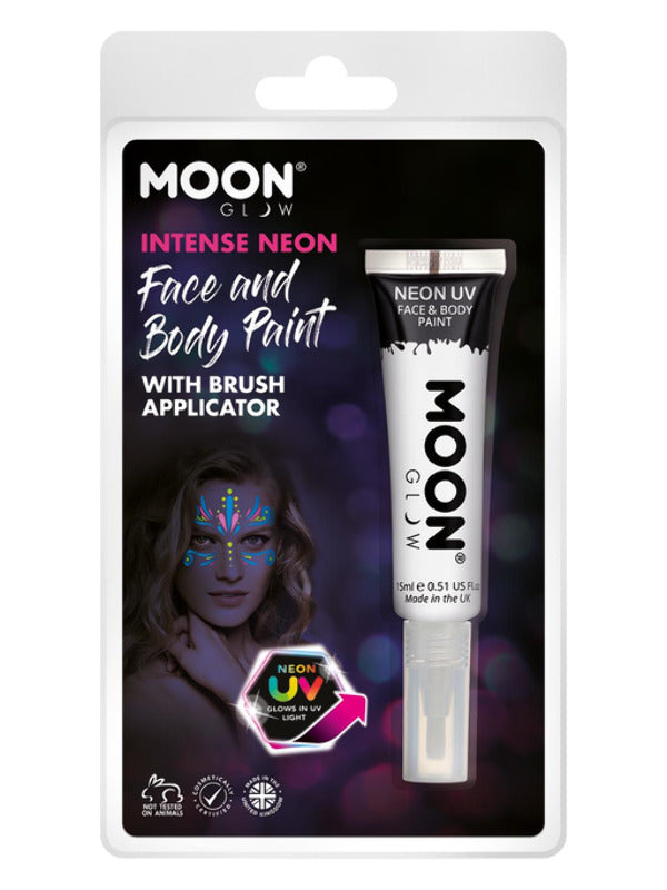 Adult Moon Glow Intense Neon UV Face Paint White (2)