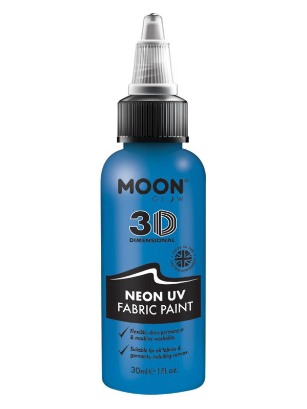 Adult Moon Glow  Neon UV Intense Fabric Paint Blue