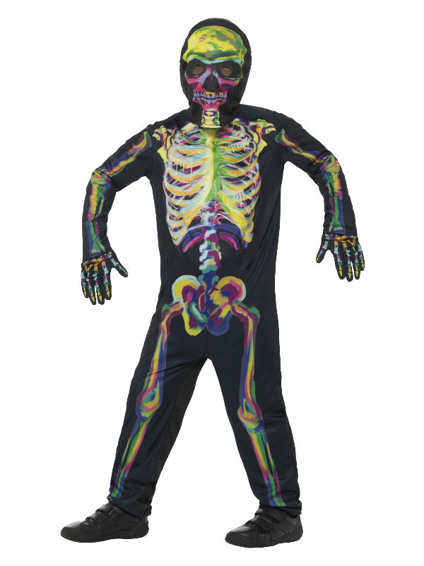 Kids Glow in the Dark Skeleton Costume MultiColoured