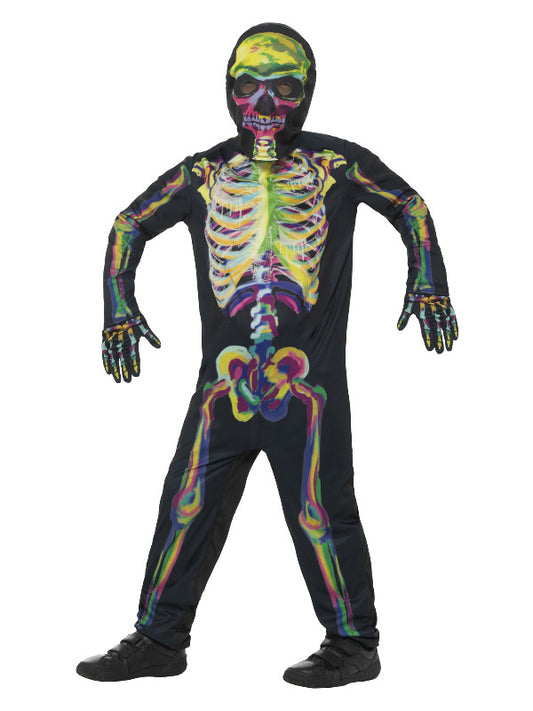Kids Glow in the Dark Skeleton Costume MultiColoured