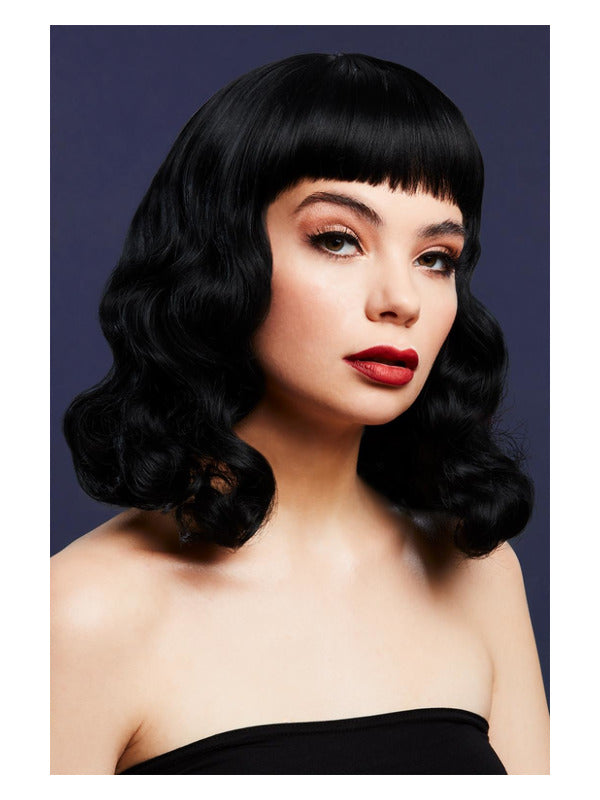 Fever Bettie Wig with Short Fringe Black