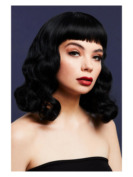 Fever Bettie Wig with Short Fringe Black