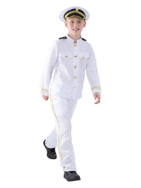 Kids Captain Costume Child White