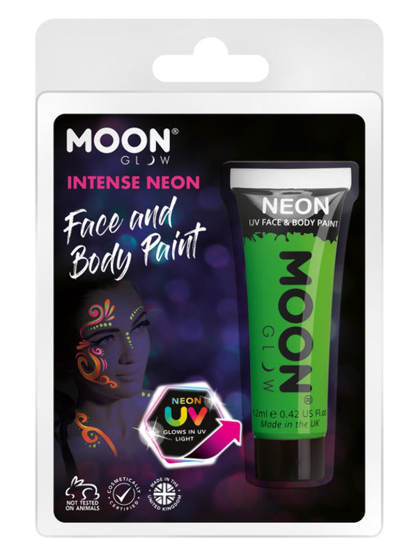 Adult Moon Glow Intense Neon UV Face Paint Intense Gree