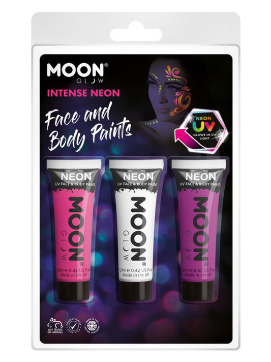 Adult Moon Glow Intense Neon UV Face Paint Hot Pink (3)