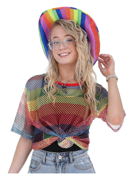 Unisex Rainbow Mesh Top