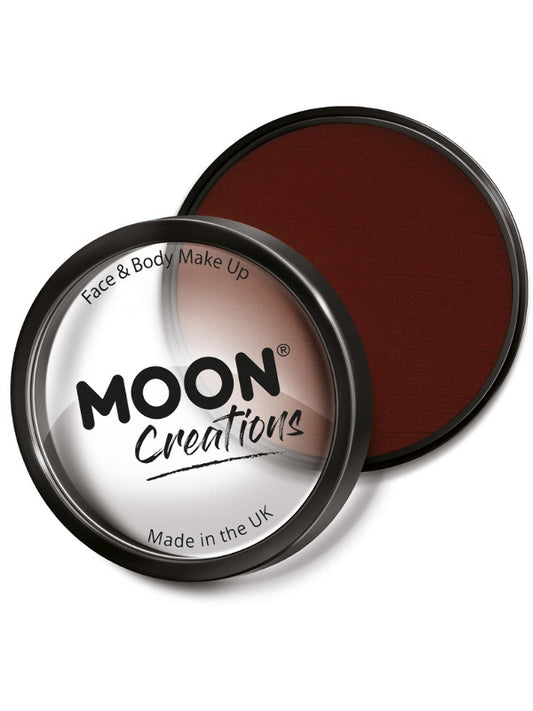 Adult Moon Creations Pro Face Paint Cake Pot Dark Red