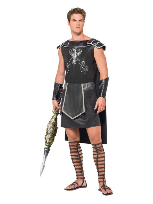 Male Dark Gladiator Costume Black