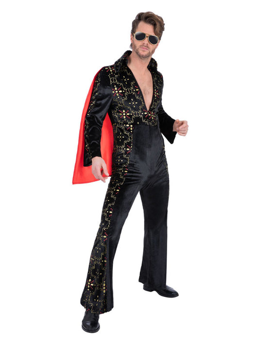 Adult Elvis Black Rhinestone Costume (2)