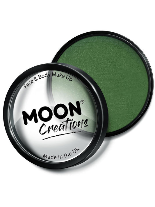 Moon Creations Pro Face Paint Cake Pot Army Green