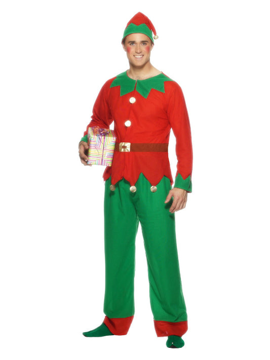 Adult Elf Costume Red  Green (2)
