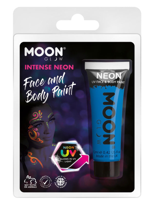 Adult Moon Glow Intense Neon UV Face Paint Intense Blue