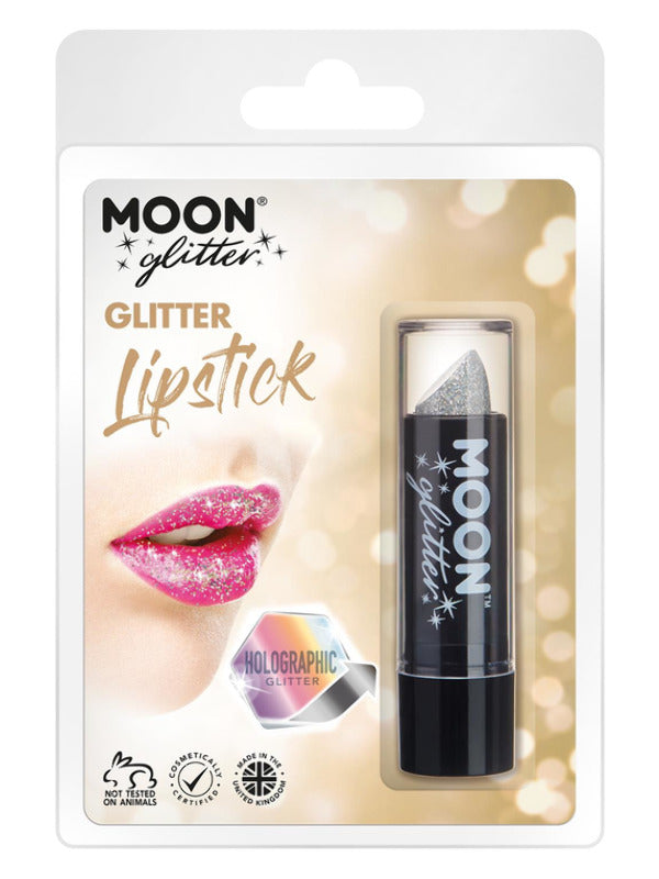 Moon Glitter Holographic Glitter Lipstick Silver