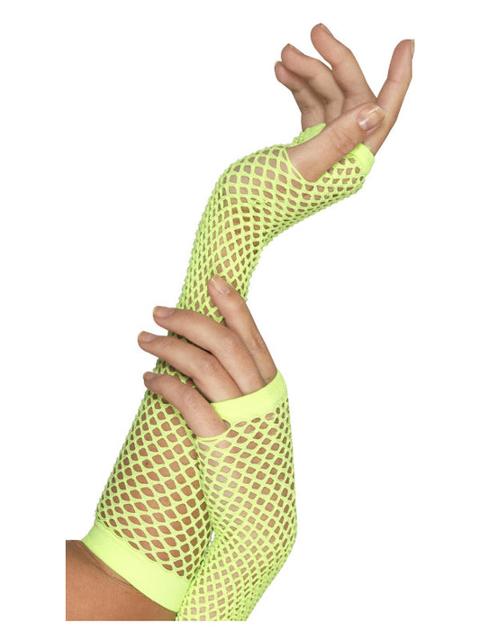 Fishnet Gloves Neon Green