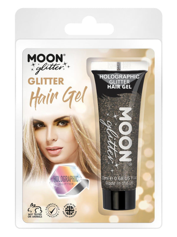Adult Moon Glitter Holographic Glitter Hair Gel Black (2)