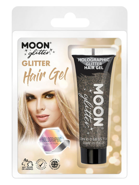 Adult Moon Glitter Holographic Glitter Hair Gel Black (2)