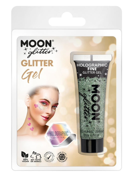 Adult Moon Glitter Holographic Fine Glitter Gel Green (2)