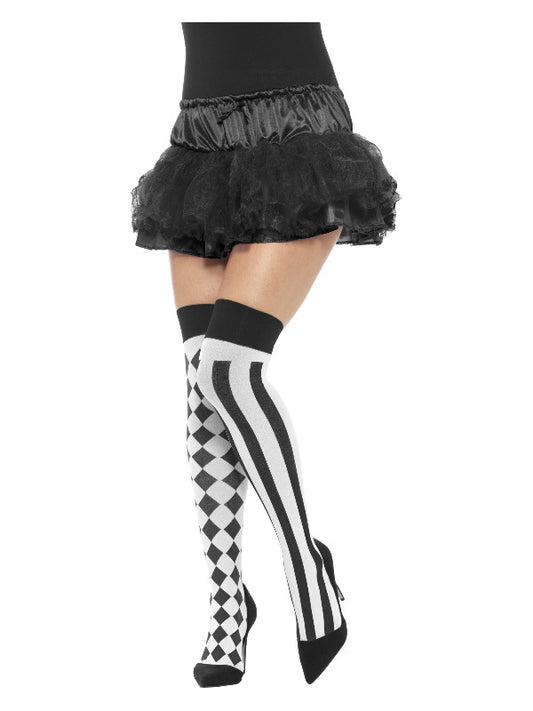 Harlequin Hold Ups White  Black