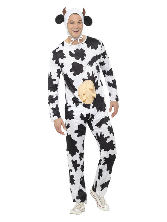 Adult Cow Costume Black  White