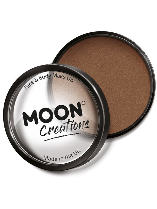 Moon Creations Pro Face Paint Cake Pot Mid Brown