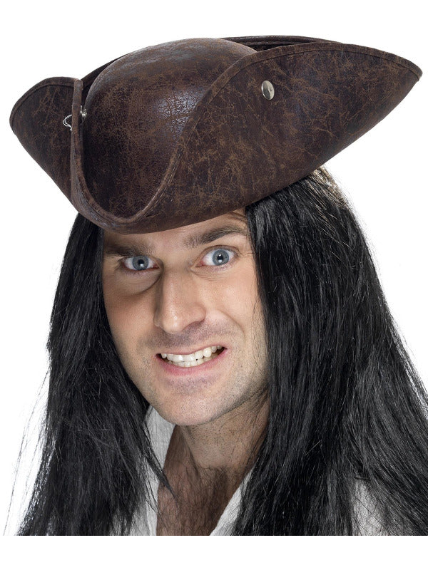Pirate Tricorn Hat Brown