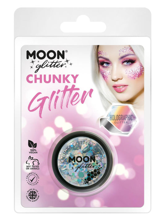 Adult Moon Glitter Holographic Chunky Glitter Silver (2)