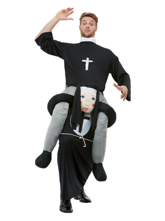 Piggyback Nun Costume Black