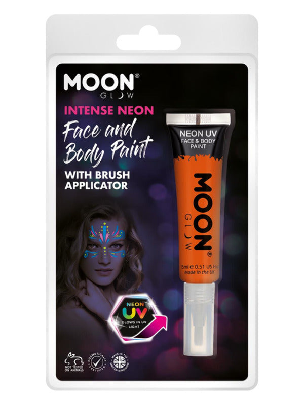 Adult Moon Glow Intense Neon UV Face Paint Orange (2)