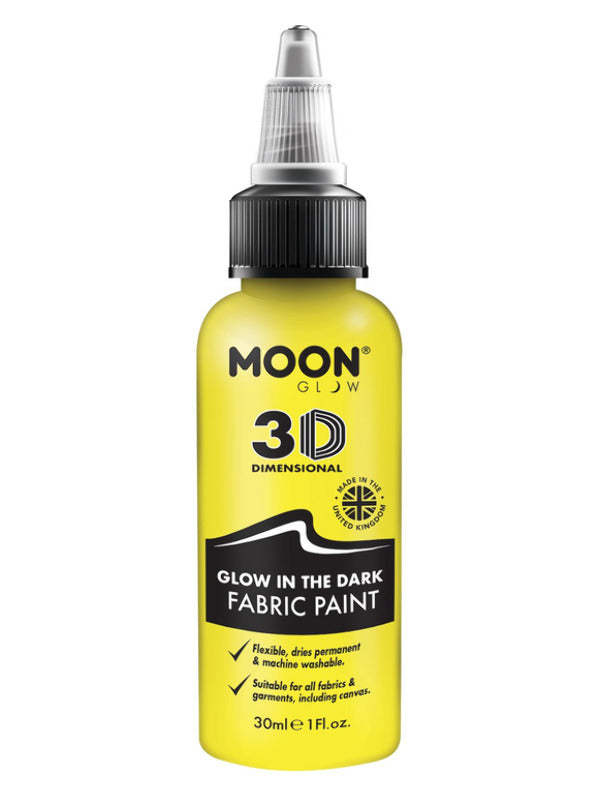 Moon Glow  Glow in the Dark Fabric Paint Yellow