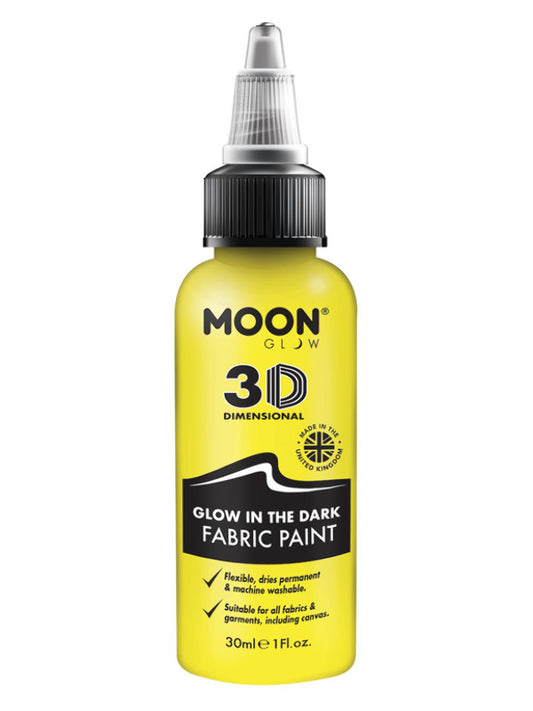 Moon Glow  Glow in the Dark Fabric Paint Yellow
