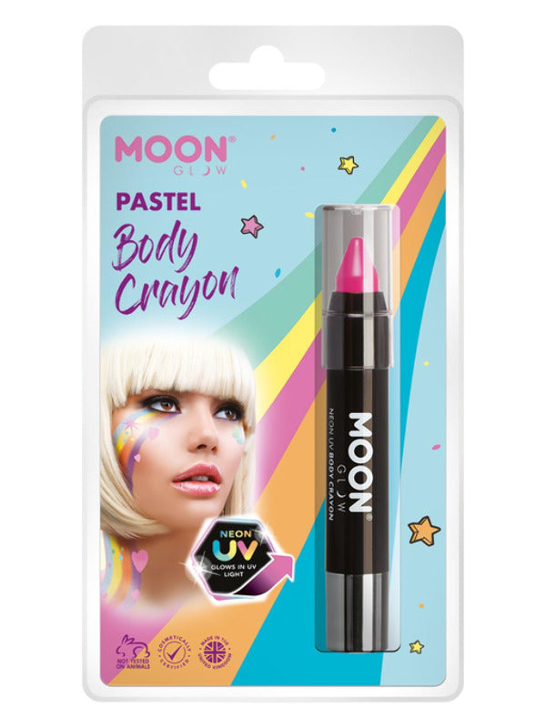 Adult Moon Glow Pastel Neon UV Body Crayons Pastel Pink
