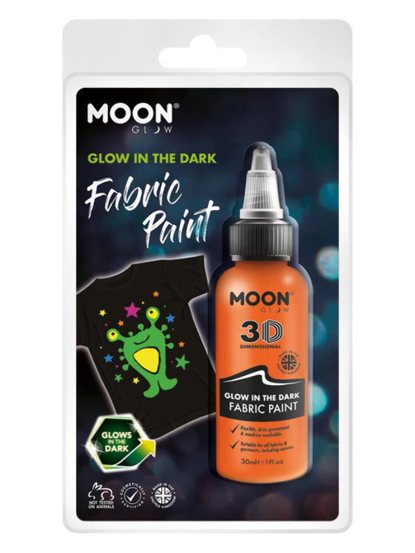 Adult Moon Glow  Glow in the Dark Fabric Paint Orange (2)