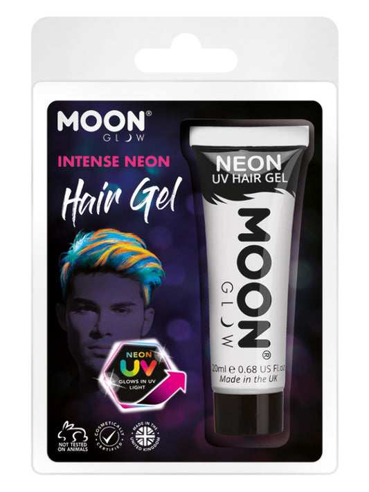 Adult Moon Glow Intense Neon UV Hair Gel White