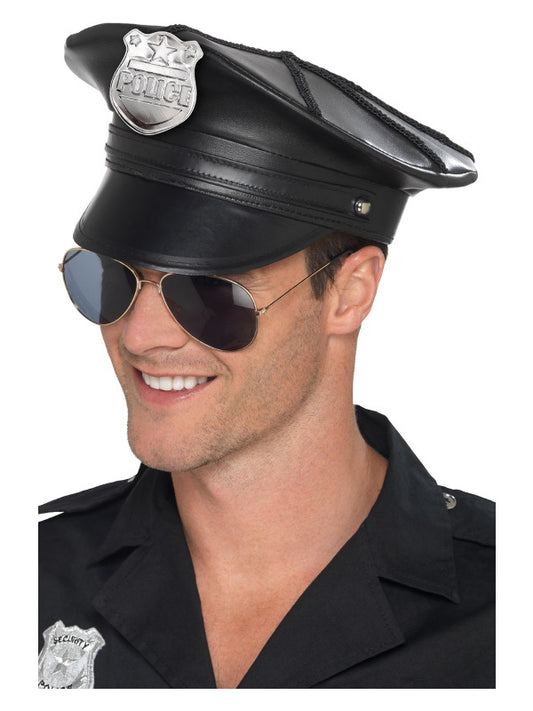Deluxe Police Hat Black