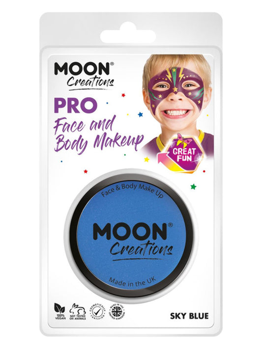 Moon Creations Pro Face Paint Cake Pot Sky Blue