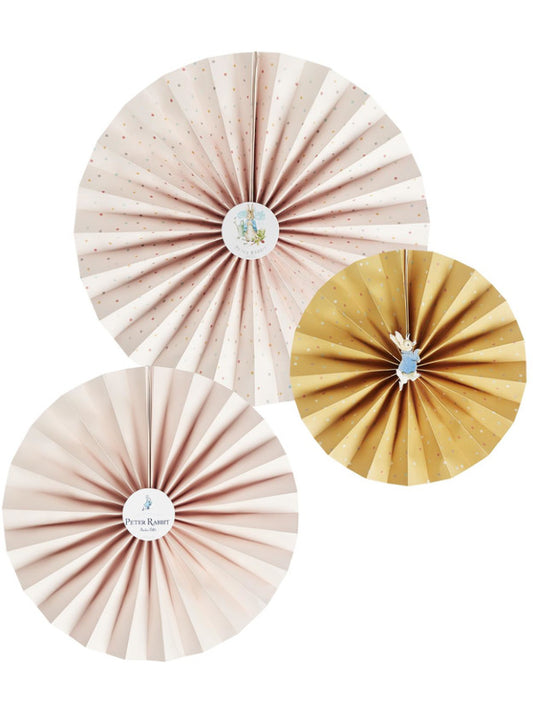 Unspecified Peter Rabbit Classic Tableware Party Paper Fans x3