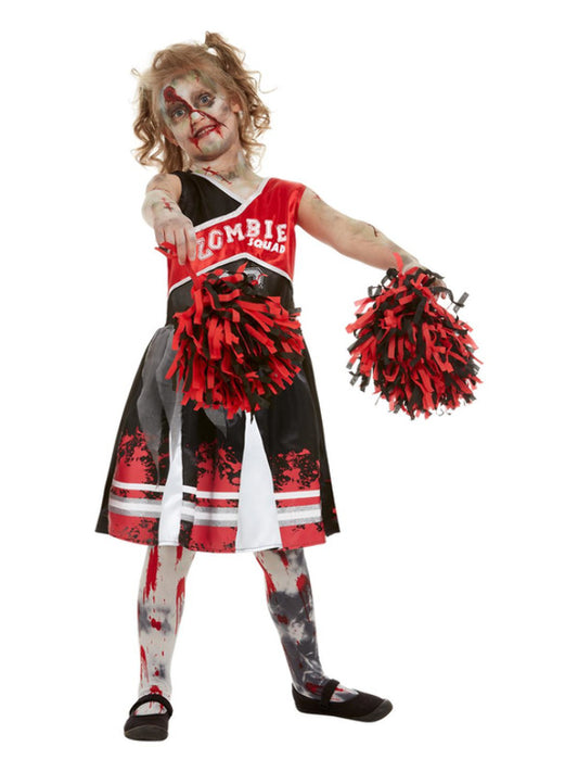 Kids Zombie Cheerleader Costume Red