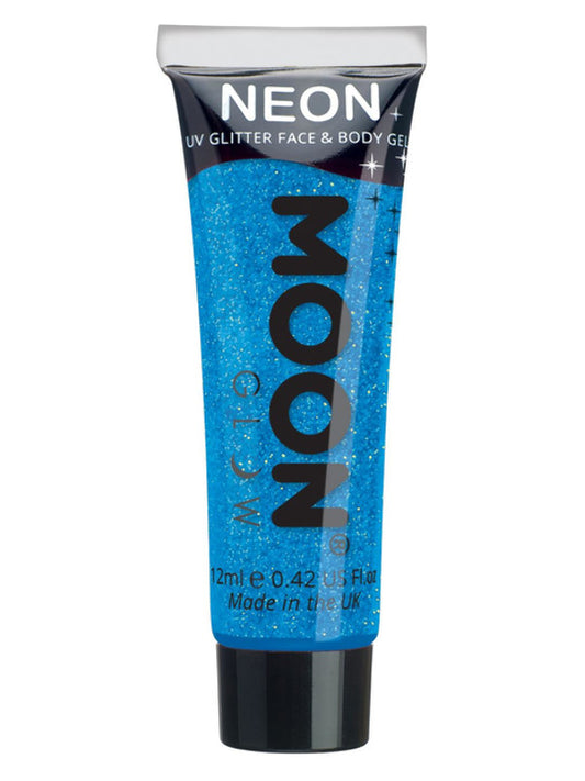 Moon Glow Neon UV Fine Glitter Gel Blue